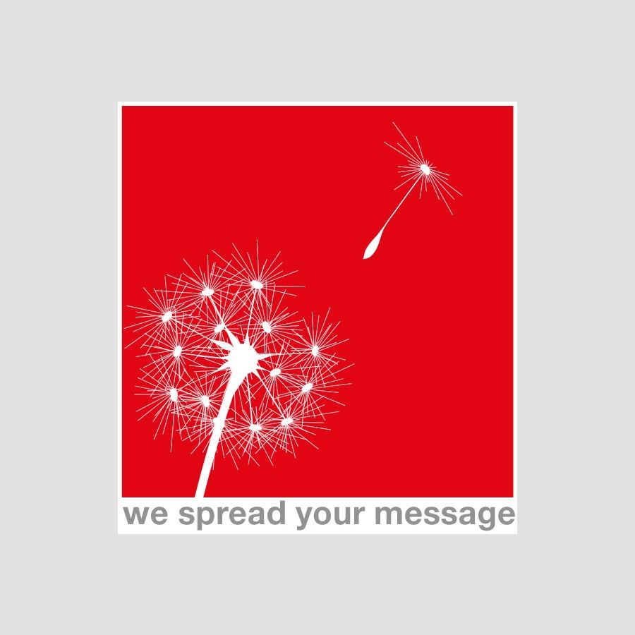 Logo Beispiel für "we spread your message"
