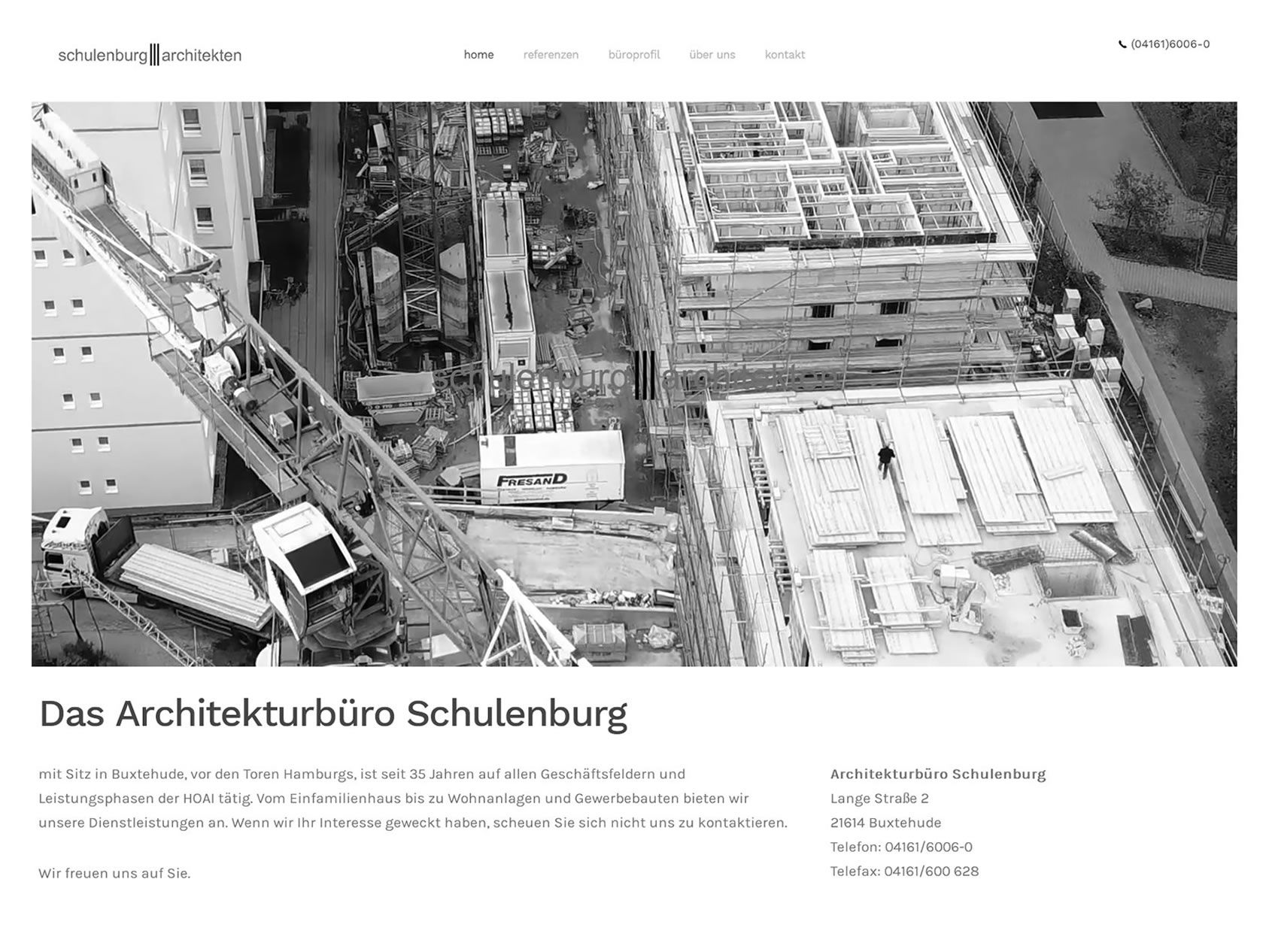 Internetauftritt Schulenburg Architekten